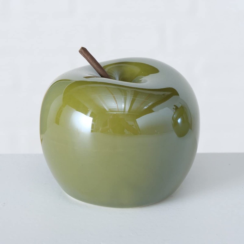 Boltze Deko Apfel Perly (2er Set, zur Dekoration / Geschenkidee,