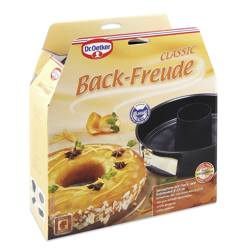 Dr.Oetker Springform Back-Freude with Flat-and Tubular Base Ø28 cm in