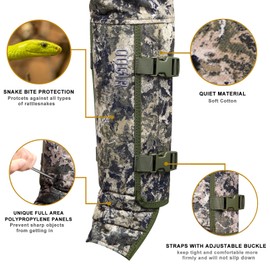 UIIHUNT Snake Chaps Snake Guards: Durable Snake Gaiters Protection Chap, Hunting Gear with Full Protection for Legs