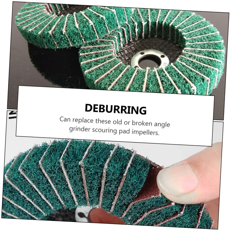 VILLFUL 5pcs Green Polishing Grinding Wheel for Quick Cleaning and