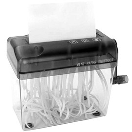 Mini trituradora de mano Trituradora de papel portátil Trituradora manual Documentos Herramienta de corte de papel Oficina en casa Papelería de...    