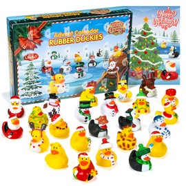 LIHAO 2024 Christmas Advent Calendar 24 Days Rubber Ducks Christmas Countdown Calendar Xmas Gifts for Kids