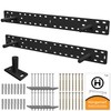 Floating-Shelf-Brackets-Heavy-Duty-Black-Steel-Hidden-Wall-Shelves (Backplate: 22 x 2 inch, 4 inch Rod)