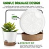 YNNICO Indoor Outdoor Plant Pots- Self Watering Planters with Drainage
