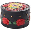 PTC Pacific Giftware Black with Red Roses Day of The Dead Skull Box Statue Figurine