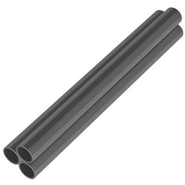 1-1/2" Schedule 40 Furniture Grade PVC Pipe, 24" Length, Charcoal (3-Pack)