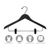 Quality Wooden Skirt Hangers 50 Pack, Solid Wood Pant Hanger