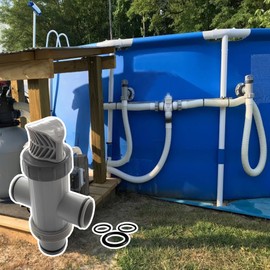 11872 Dual Split Hose Plunger Valve Pool Part Replacement for Above Ground Pool Pump(1Pcs)