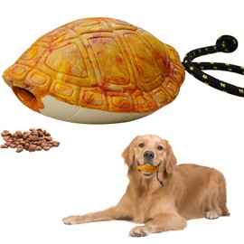 RongHousing Turtle Dog Toys for Aggressive Chewers - Interactive Dog Toys for Small Dogs.Food Grade Dog Chase Toy.Treat Dispensing Dog Toys.Puppy Toys and Rubber Dog Toy.(Mixed Yellow)