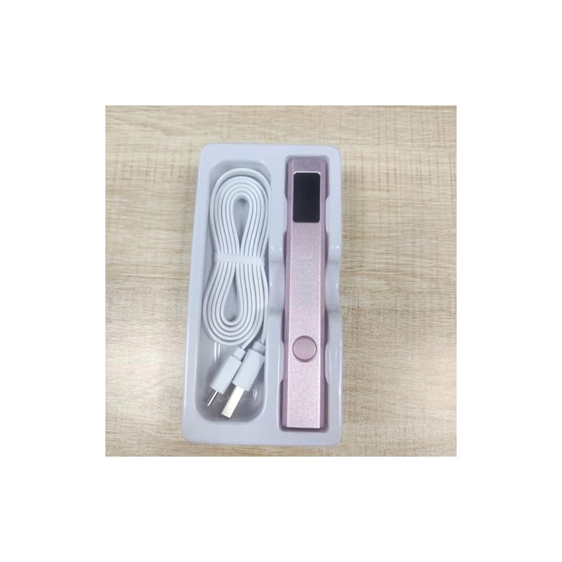 AIRSEE Cordless Nail Lamp with Stand,LCD Display (Pink)