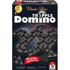 Schmidt Spiele SCH49287 (-) Classic Line, Tripple Domino, mit großen Spielsteinen, Bunt, 0.75 l