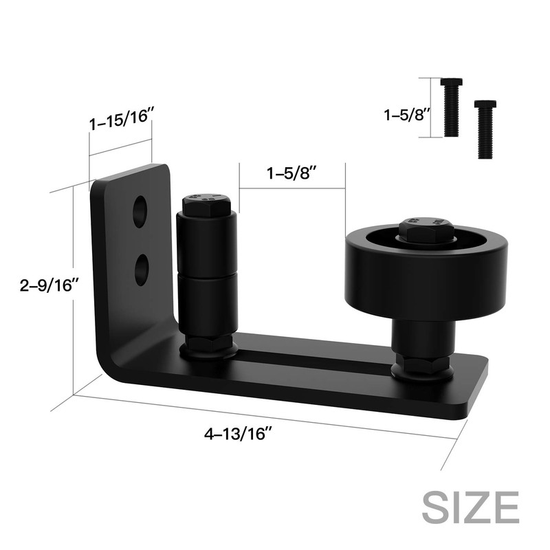 Orgerphy Black 12 Inch Barn Door Handle with Latch and