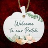 Welcome to Our Patch Hanging Pumpkin Plaque | Rustic Fall-Themed