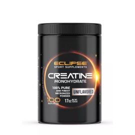 ECLIPSE SPORT SUPPLEMENTS CREATINE MONOHYDRATE 100 Servings 17oz 500g Unflavored