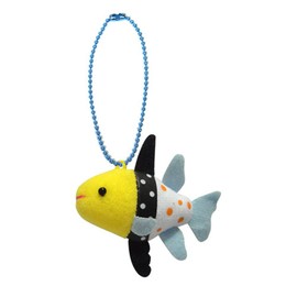 Underwater Walk Friends Mascot Keychain Mascot Lanyard Ball Chain Plush Fish (Monkey Rhinoceros