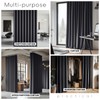 Jilron Room Divider Curtains Ceiling Curtain Track Set for Blackout