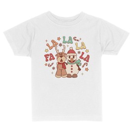 Singing Snowman and Reindeer Toddler Kids T-Shirt 3T White