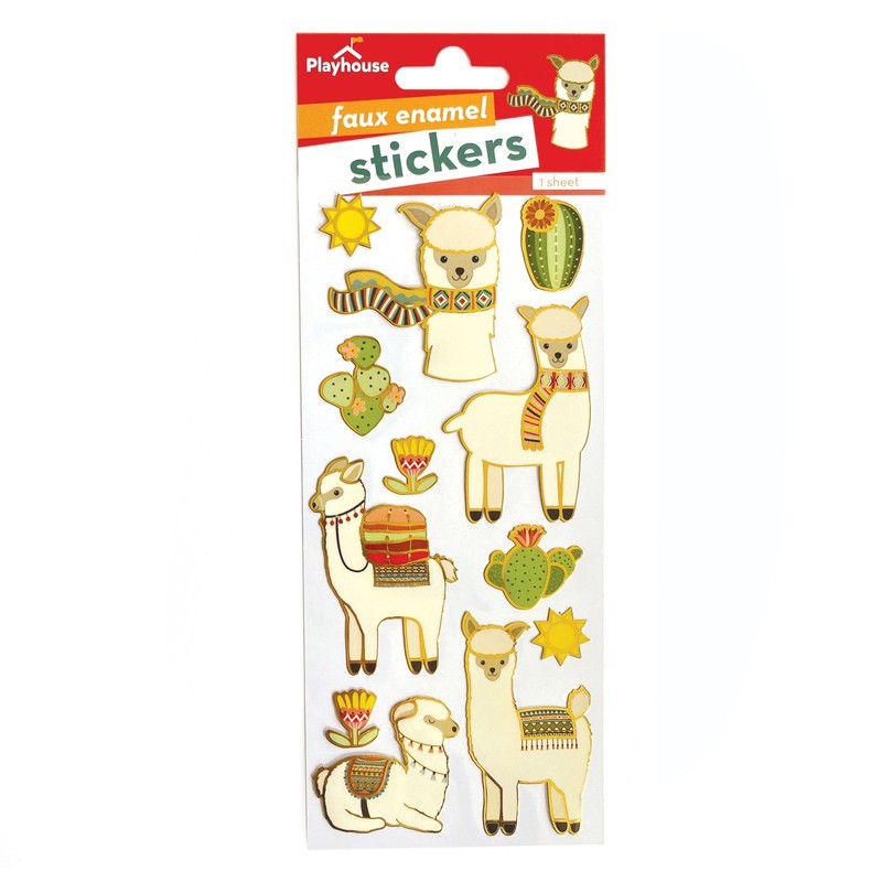 Playhouse Shiny Foil Enamel Effect Sticker Sheet for Crafts, Trading