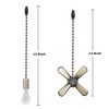 SmoTecQ Ceiling Fan Pull Chain Extender with Decorative Frosted Glass