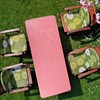 3 Pcs Plastic Picnic Table Cover Checkered Tablecloth Fitted Rectangular