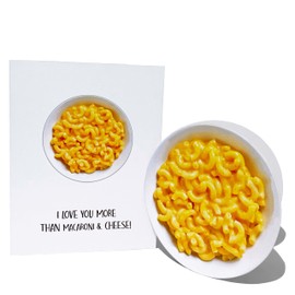 Macaroni & cheese Shaped Greeting Card, Macaroni & cheese Love Card, for Him Her, Cute Birthday Card Gifts for Boyfriend Girlfriend, Lovely Love Greeting Card for Husband Wife