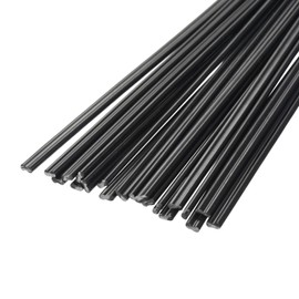 QUARKZMAN 20 Pieces 8 Inch Plastic Welding Rods ABS Welding Strips Welding Rods for Plastic Welders, Car Bumper, Kayak Repair, Black