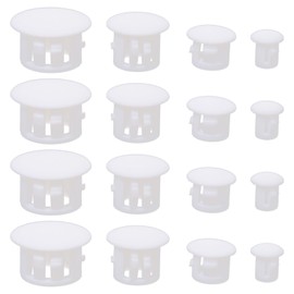 TEHAUX 200 Piezas Tapón De Tapicería Tapones para Agujeros De Bolsillo Tapas De Orificio De Bloqueo RAS Tornillos del Gabinete Pugs Orificio del Tornillo El Plastico Incorporado