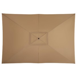 YOUGE OUTDOOR 6.5X10FT Rectangular Patio Umbrella Replacement Canopy Outdoor Garden Table Umbrella Fabric Top Market Umbrella Fabric Canopy For 6 Ribs,Canopy Only (Coffee)