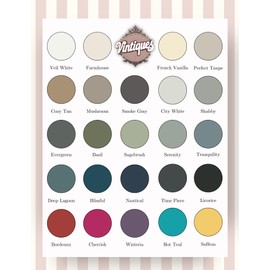 Vintiques Chalk & Mineral Paint plus color card, Matte Finish- Easy Application for DIY Projects - Furniture, Wood, Metal, Home Decor and More, Licorice, 8oz