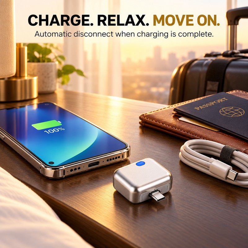 140W USB-C Auto-Disconnect Charging Adapter for Type-C Devices – Full-Charge