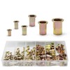 CCLIFE 150-Piece Rivet Nut Assortment Steel Thread Rivet Nutsert Cap