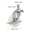 sourcing map 4 Pcs Swivel Castors 2 Inch Nylon M10