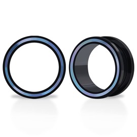 PUNKYOUTH 1 Pair Surgical Steel Screw Fit Tunnels Ear Plug Gauges Gem Expander Stretcher Earrings 4 Colors 2G-1" 6mm-25mm