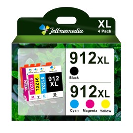 912XL Multipack Compatible with HP 912 Printer Cartridges for HP 912XL for OfficeJet Pro 8022 Cartridges 8020 8023 8024 8025 HP OfficeJet Pro 8010 8012 8014 8015 (Pack of 4)