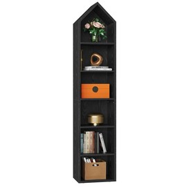 YITAHOME 73" Tall Narrow Bookshelf, Modern Open 5 Tier Bookcase, Wooden Shelf Stand for Small Spaces, Display Shelving Storage Rack for Bedroom, Living Room, Home Office