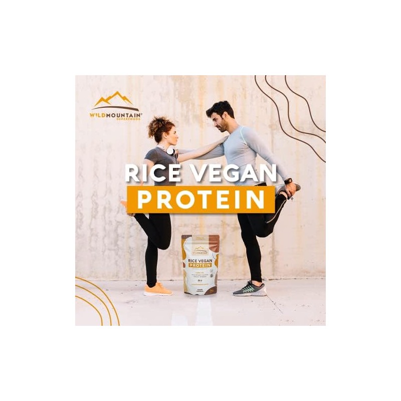 Wildmountain - Proteína Vegana de Arroz Integral Suplemento Alimenticio Sin