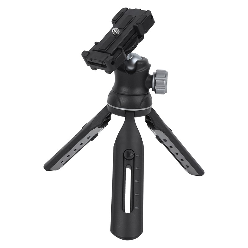 Mini Metal Desktop Tripod Stand Selfie Vlog Handle for Mobile