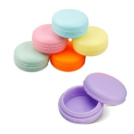 Alnicov 6 Pack Travel Bottles Pots for Toiletries 10ml Leakproof Containers Small Plastic Cosmetic Sample Jars with Lids