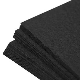 [Pack of 100] Colour A4 160gsm Plain Blank Craft Card Sheets (Black)