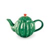 Excelsa Cactus Ceramic Teapot, 650 ml, Dark Green