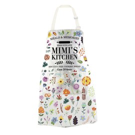 WCGXKO Mimi’ Kitchen Apron Mimi Cooking Gift Best Mimi Ever Gift Mimi Birthday Gift for Grandma Mimi (Mimi Apron CA)