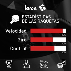 LARCA Raqueta de Ping Pong Oficial “Pong Club” de Madera y Lija (Proporciona una Experiencia de Juego sin Igual, certeza en Cada Tiro) Tennis Paddle, Tenis de Mesa, Ping Pong, Color Gris | Pong Club