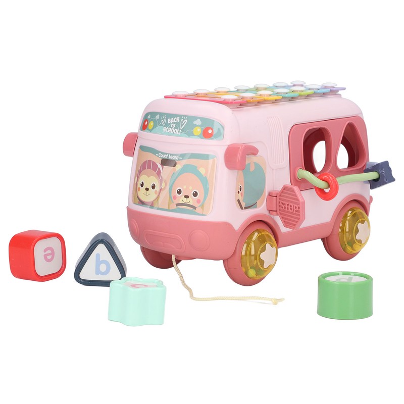 Blocks Musical Bus Alphabet Multifunction Learning Toy Pattern Matching Mini