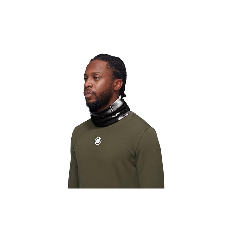 Mammut Unisex Fleece Scarf, black-white