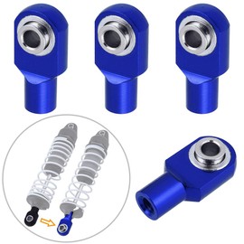 RC Short Rod Ends with Hollow Balls Aluminum Metal for Traxxas RC Cars, Replacement of 2742X (4-Pack) (Navy Blue)