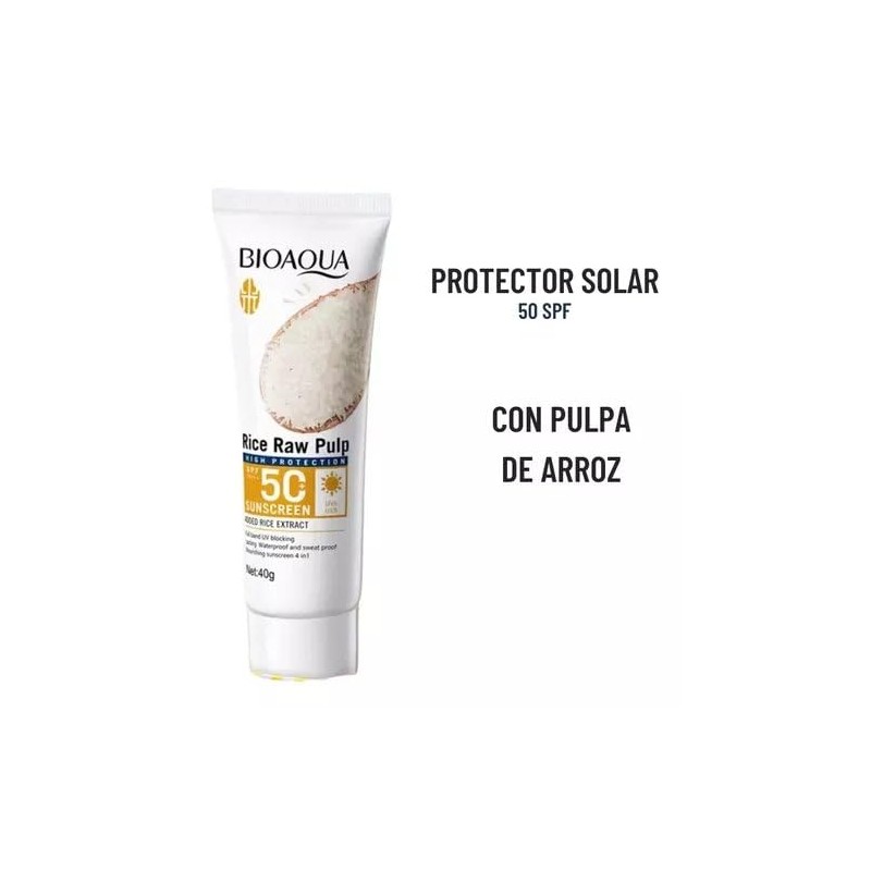Gen?rico Protector Solar con Extracto de Arroz, Spf 50+, Blanqueador