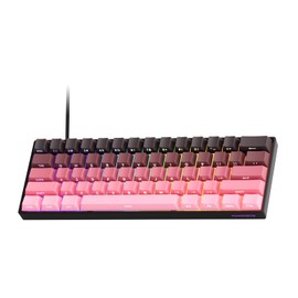 MONSGEEK FUN60 Pro Rapid Trigger Gaming Keyboard 8k SP Magnetic Switch HE Keyboard Wired 60% Black & Pink Gradient Shine-Through (Glare Magnetic Switch)