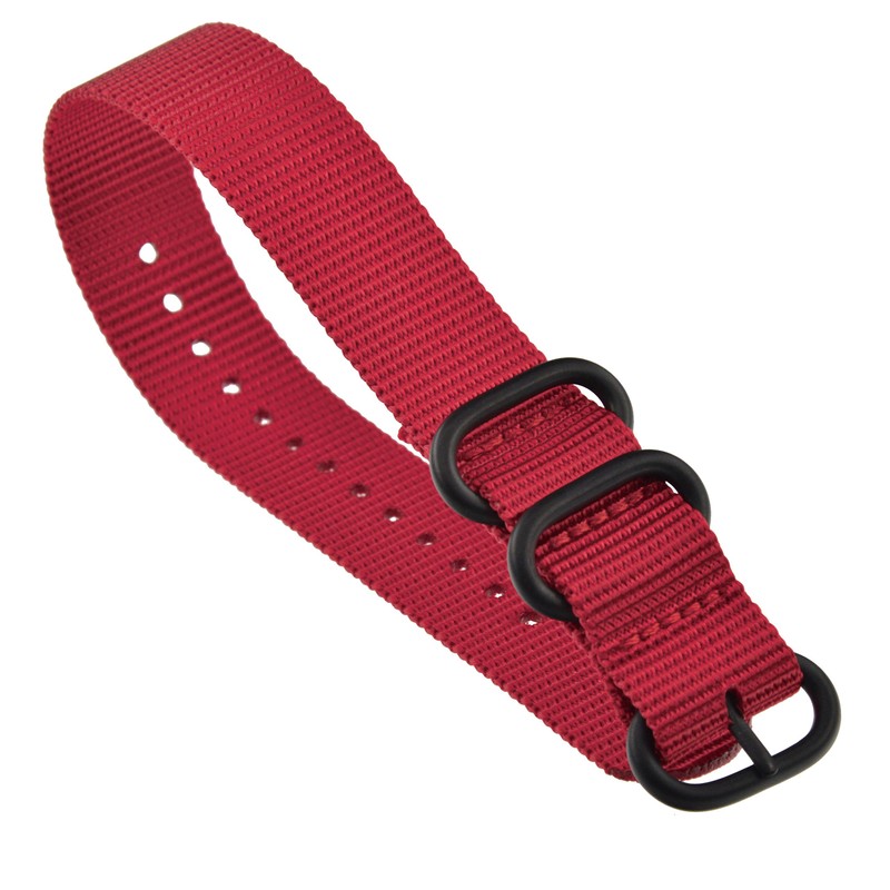 Nylon Watch Band Replacement Thick 3 Rings (18mm, 19mm, 20mm,