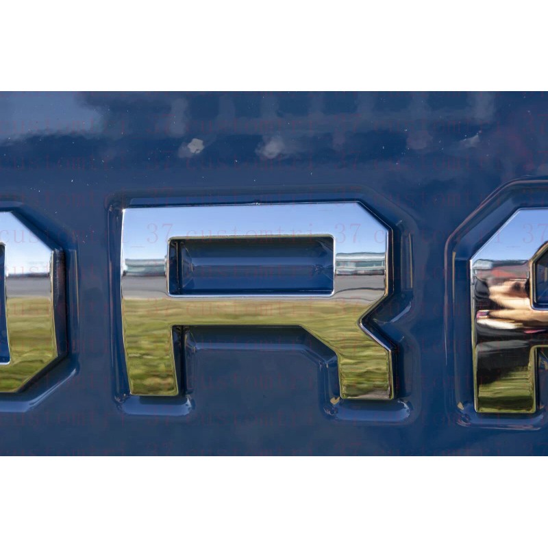 CALI TOP INC Chrome 3D Raised Tailgate Inserts Letters for