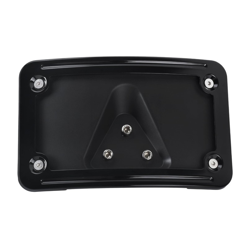 HDBUBALUS Motorcycle Curved Laydown License Plate Mount with Frame Fit